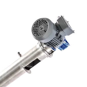 Bilde av en blå motor plassert på toppen av en skruetransportør