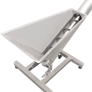 Trakt i rustfritt stål til skruetransportør for fruktmasse