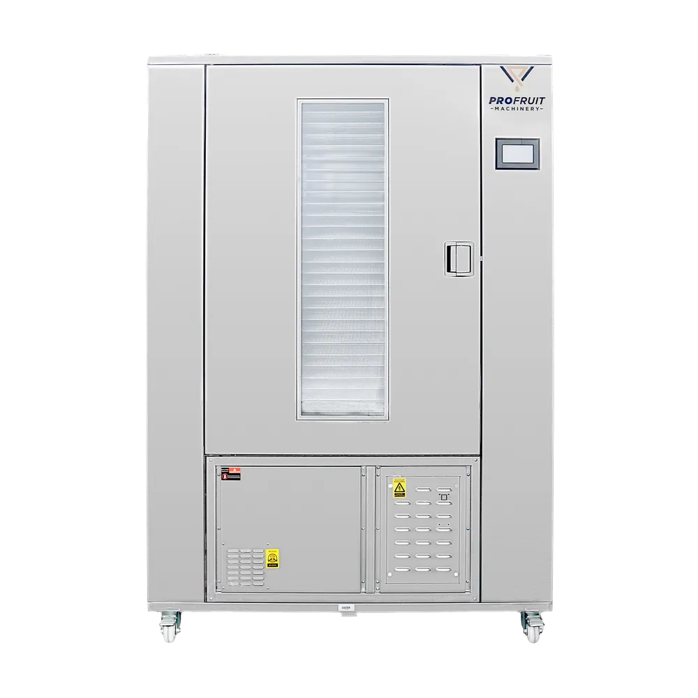  Stort tørreskab i rustfrit stål med dobbeltdøre fotograferet lige forfra