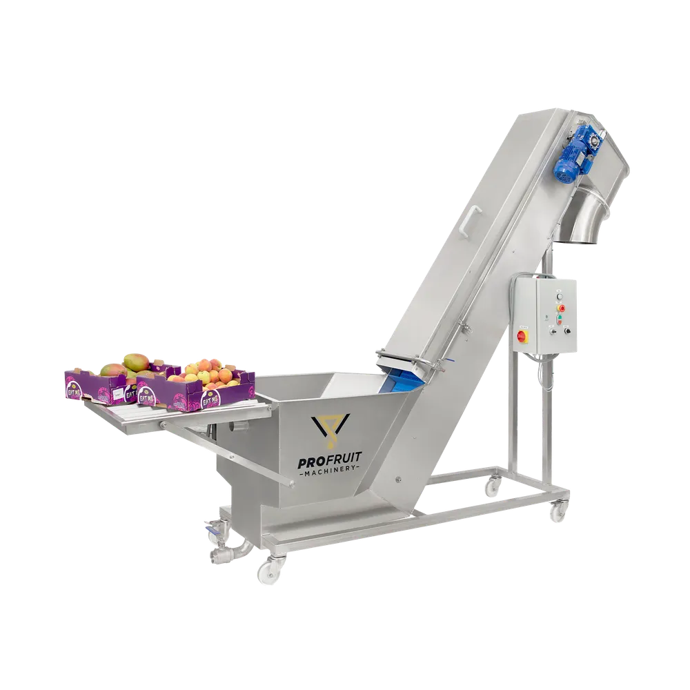 Vasketransportøren står på et stativ med 4 svingbare hjul, og på siden av maskinen er det et kontrollskap