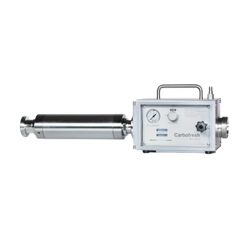 Carbofresh Pro Plus har en injektor av rostfritt stål och klarar av en högre nivå av kolsyrning