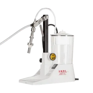 Oversiktsbilde av vakuumfylleren men et rustfritt påfyllingshode montert