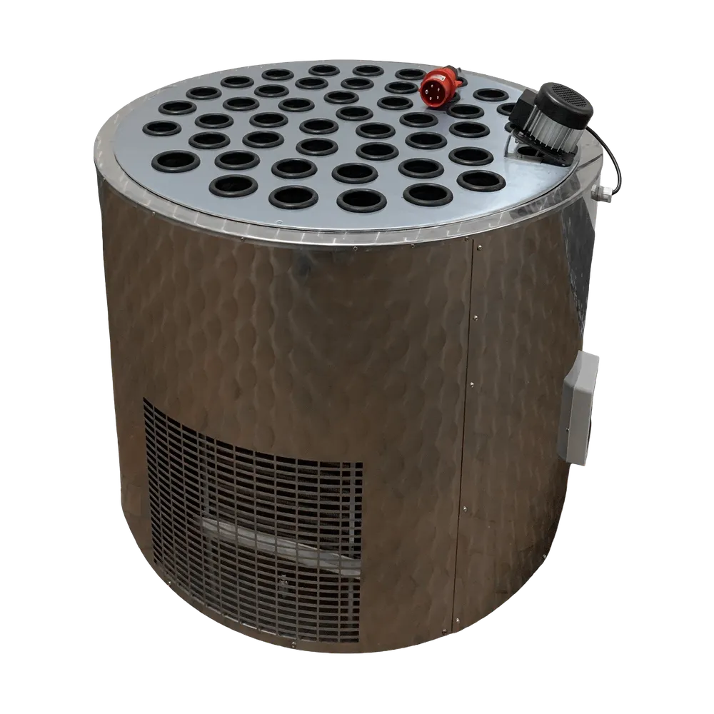 Flaskehalsfryser Bot 45 med flasker lagret for stabilisering og frysing av sediment