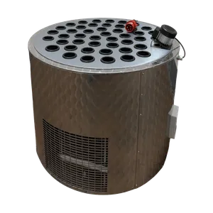 Flaskehalsfryser Bot 45 med flasker lagret for stabilisering og frysing av sediment