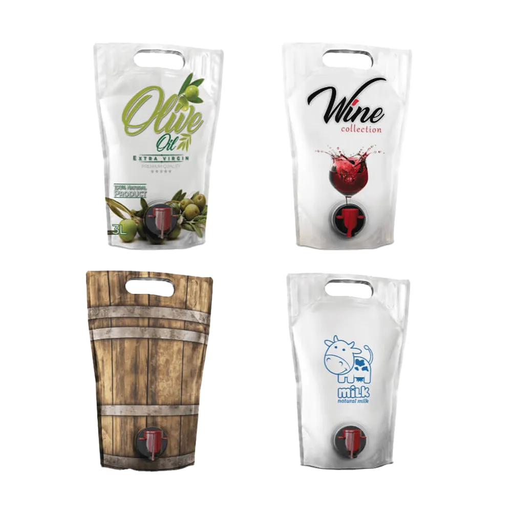 Ståpåsar 0,75-5L Kundanpassat tryck