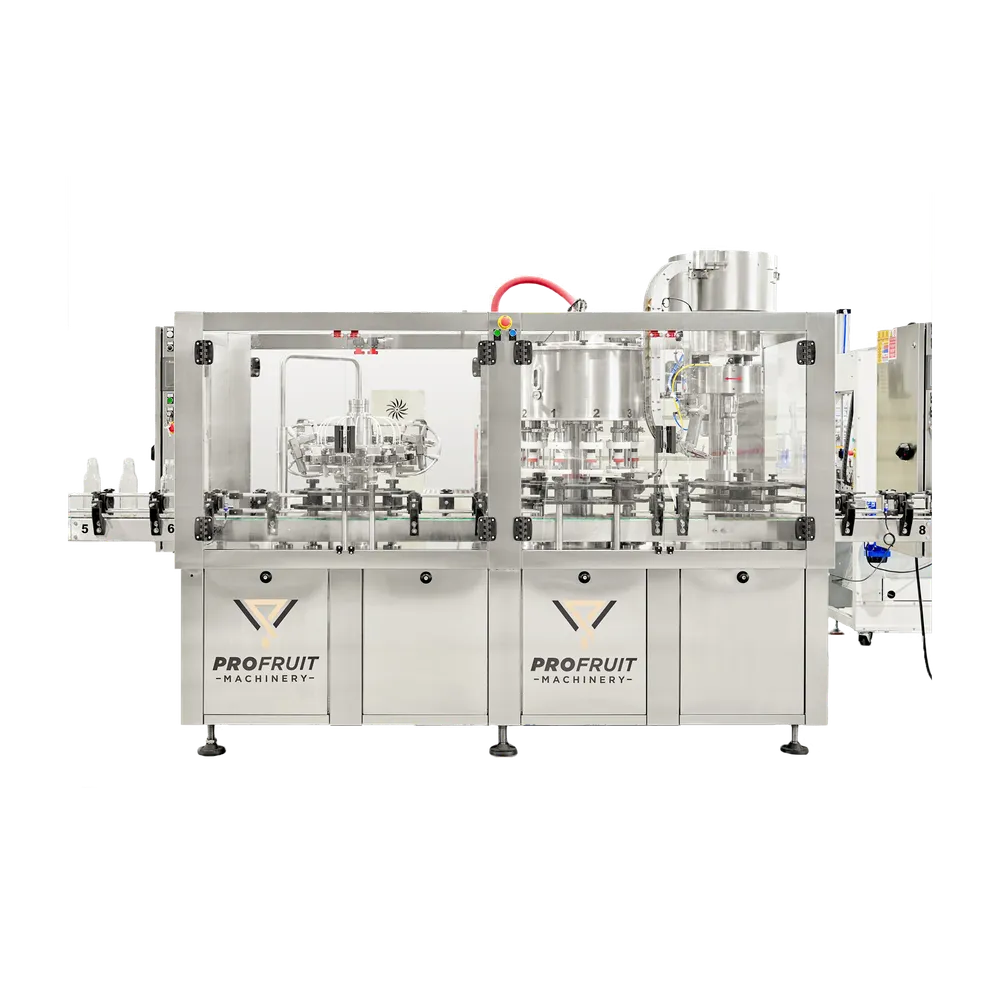 Kehittynyt kone, jossa on automaattinen pullon täyttölinja pulloille sekä korkki