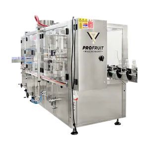 Kehittynyt kone, jossa on automaattinen pullon täyttölinja pulloille sekä korkki