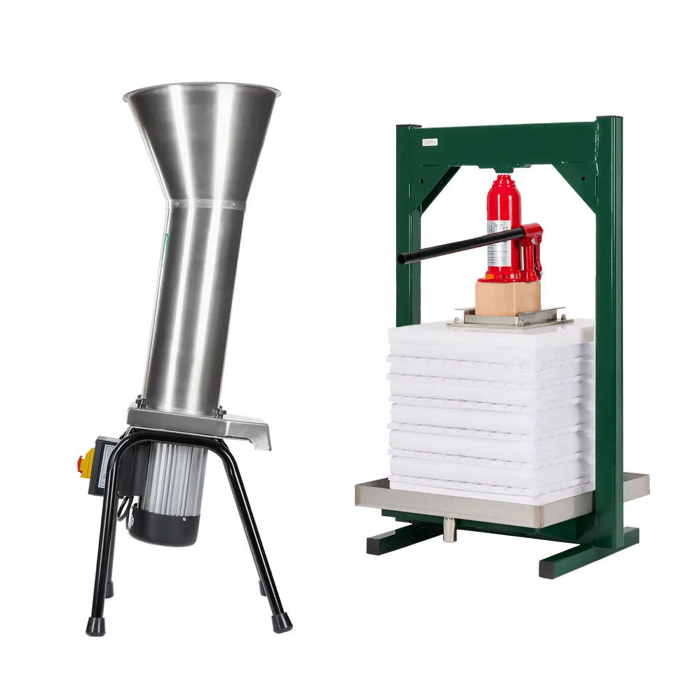 Paket  med Elektrisk Fruktkross 1500 och en  Hydraulisk Packpress 35L