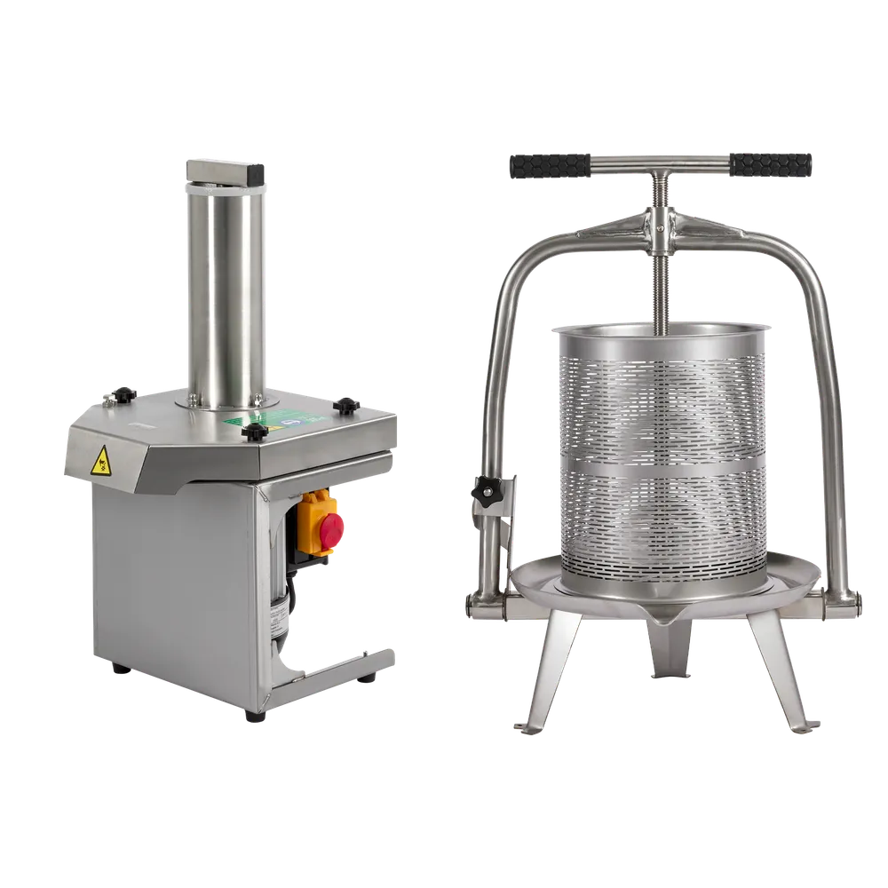 Paketerbjudande Elektrisk Fruktkross Feedo & Fruktpress INOX 14L