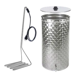 Rostfritt fat med lock, 75 liter & Doppvärmare 3200W