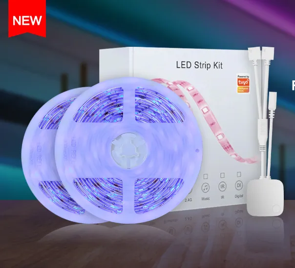 Ljuslist Wifi RGBW 2x5m 4,8w/m IP65 12v