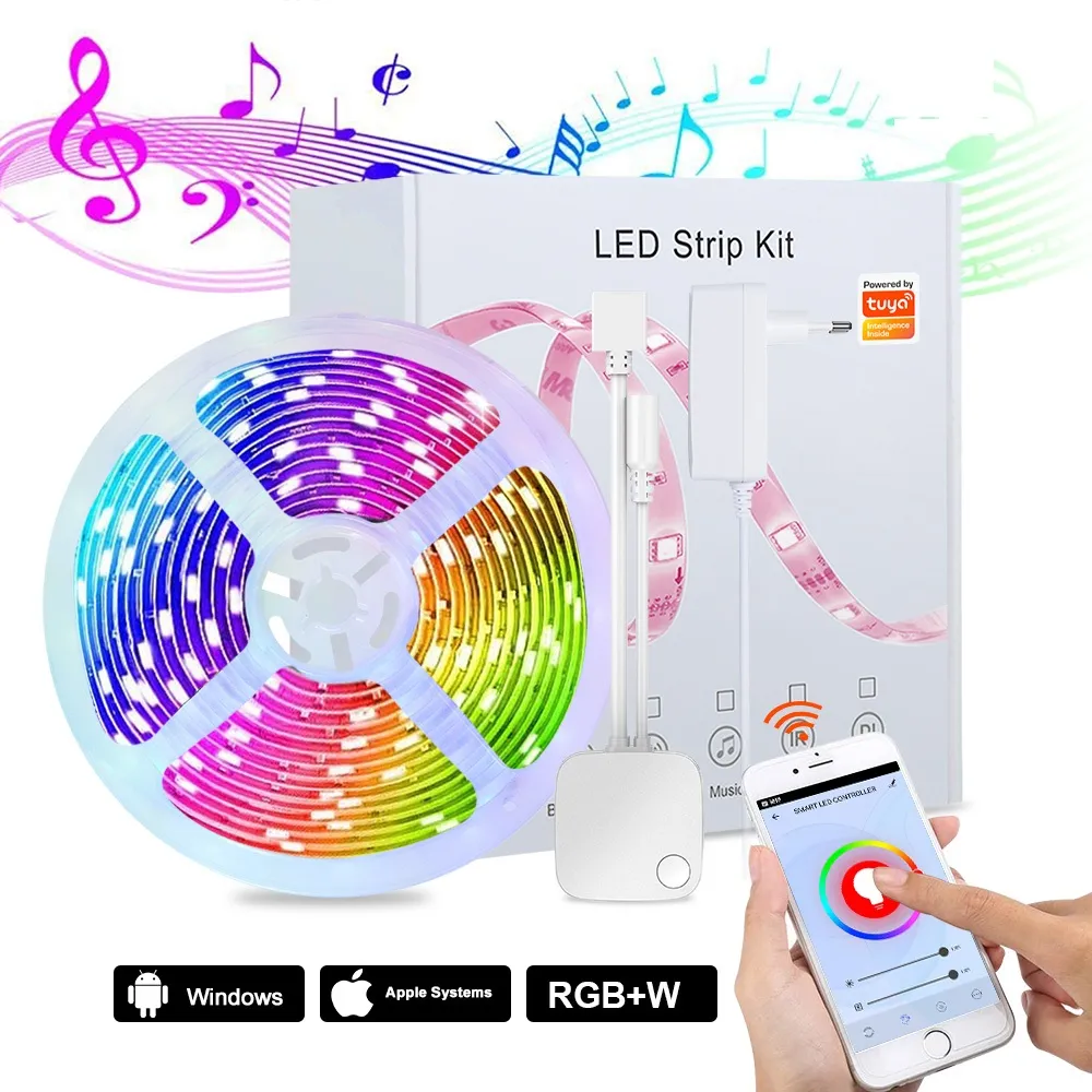 Ljuslist Wifi RGBW 5m 4,8w/m  IP65 12v