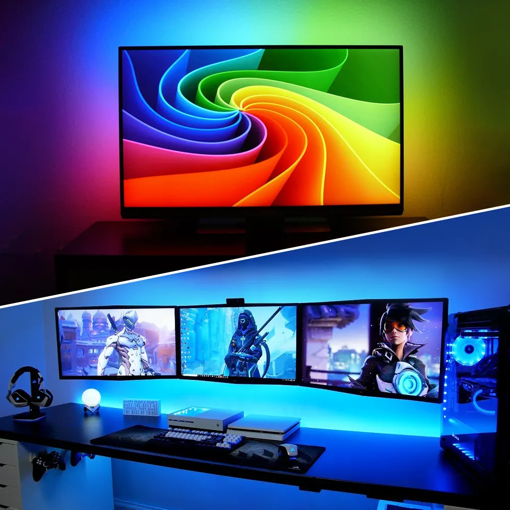 Ljuslister Gaming och TV RGBW USB