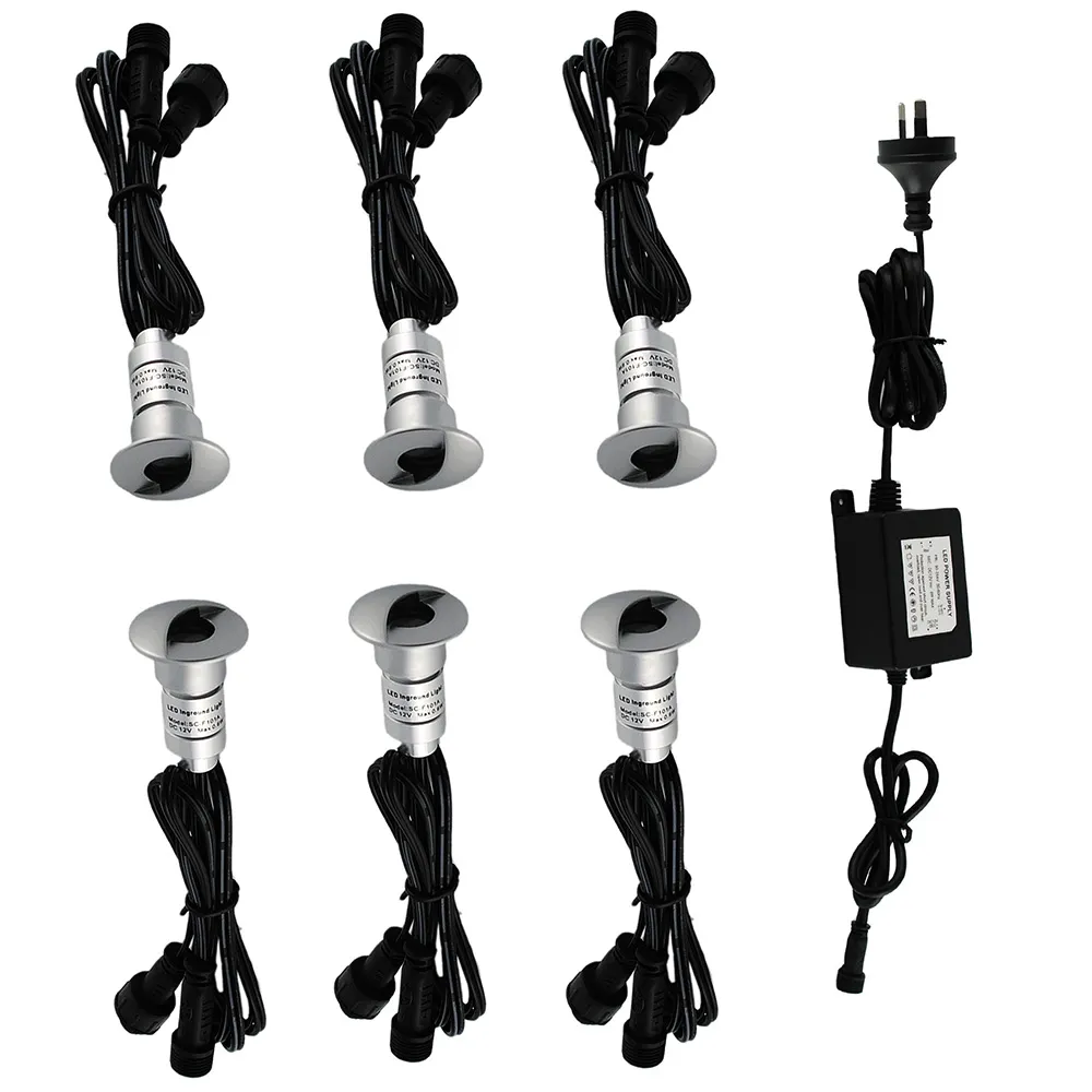 Decklights ögonlock aluminium 6-pack inkl 5W transformator