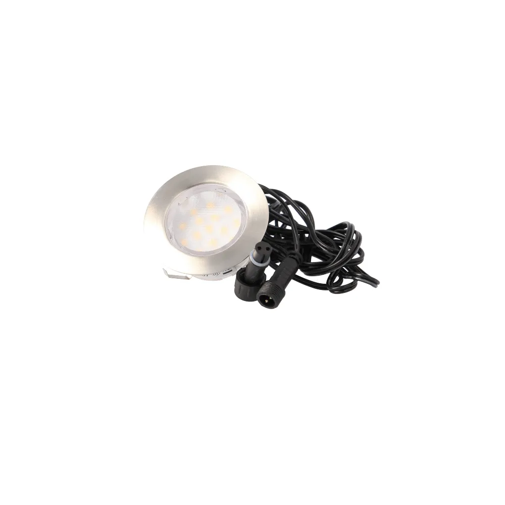 Decklights Takfot/Bryggor rostfrittstål/pvc 10-pack inkl 30W transformator