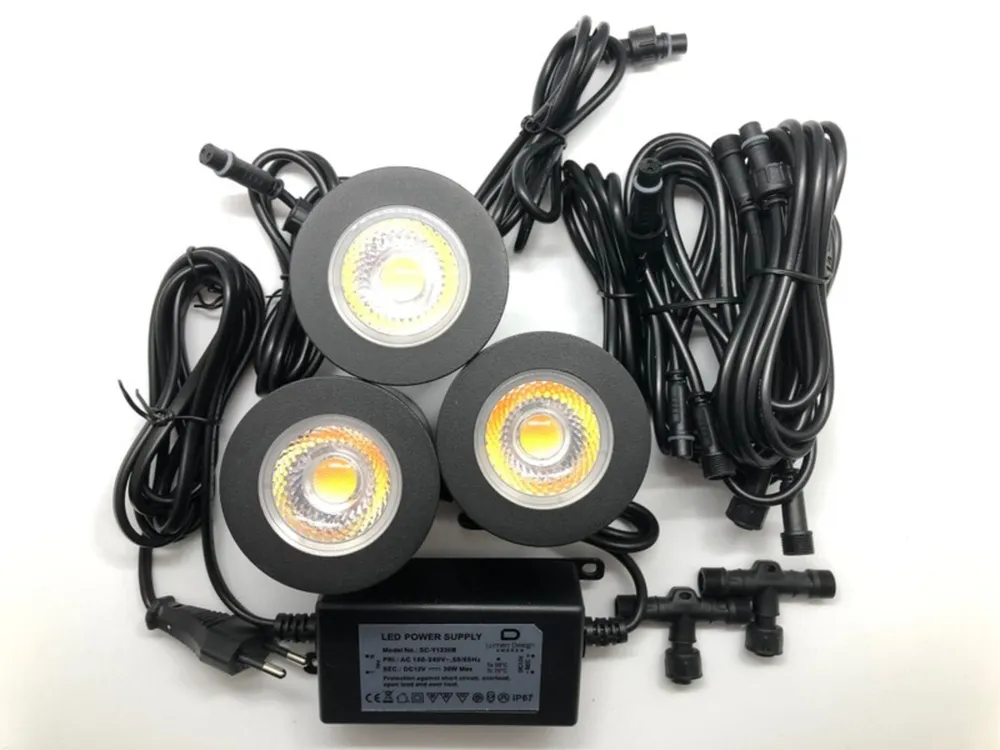 Trädgårdsbelysning komplett paket 12V 3x4,5W COB LED - 4