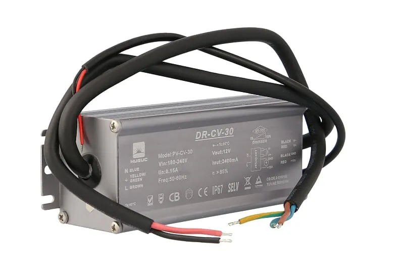 Transformator ljuslist/bastulist utomhus/badrum 30W 12V dimbar