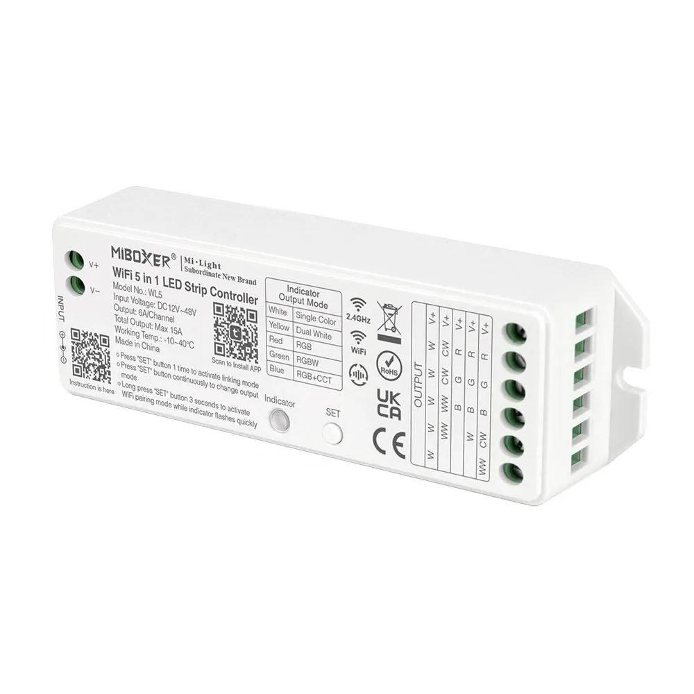 Wifi styrning ljuslister/Bastulister 12-24V 360W