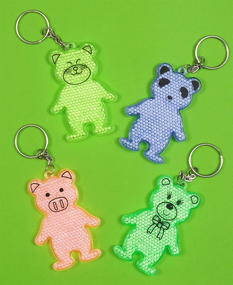 Reflex djur på nyckelring 48st/fp