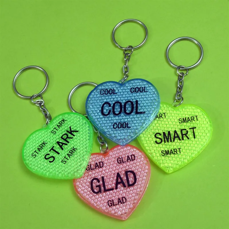 Reflex hjärta på nyckelring 48st/fp