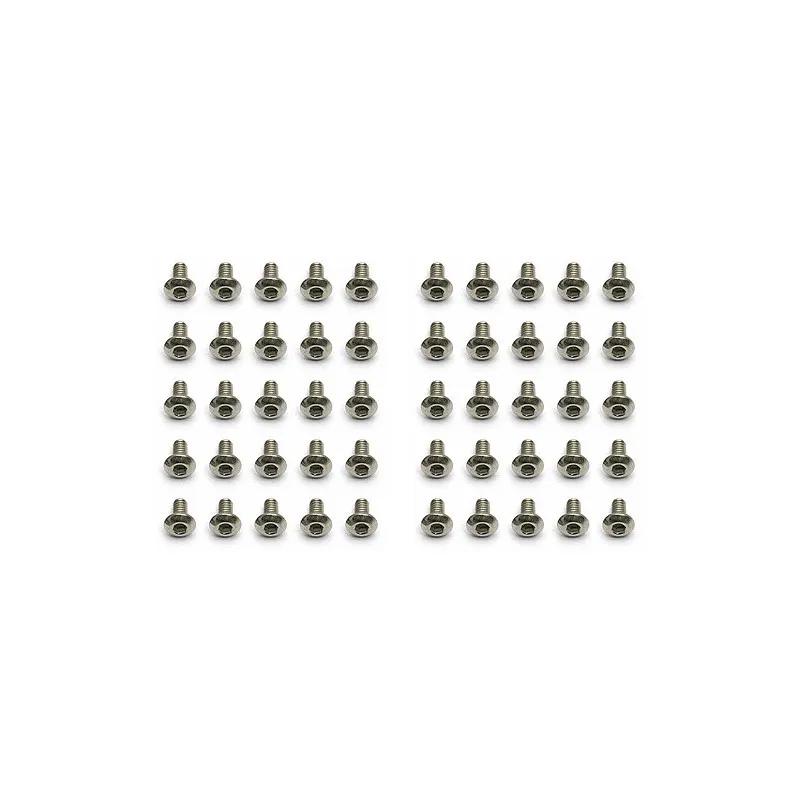 Skruv BHCS M2x4 silver (50)