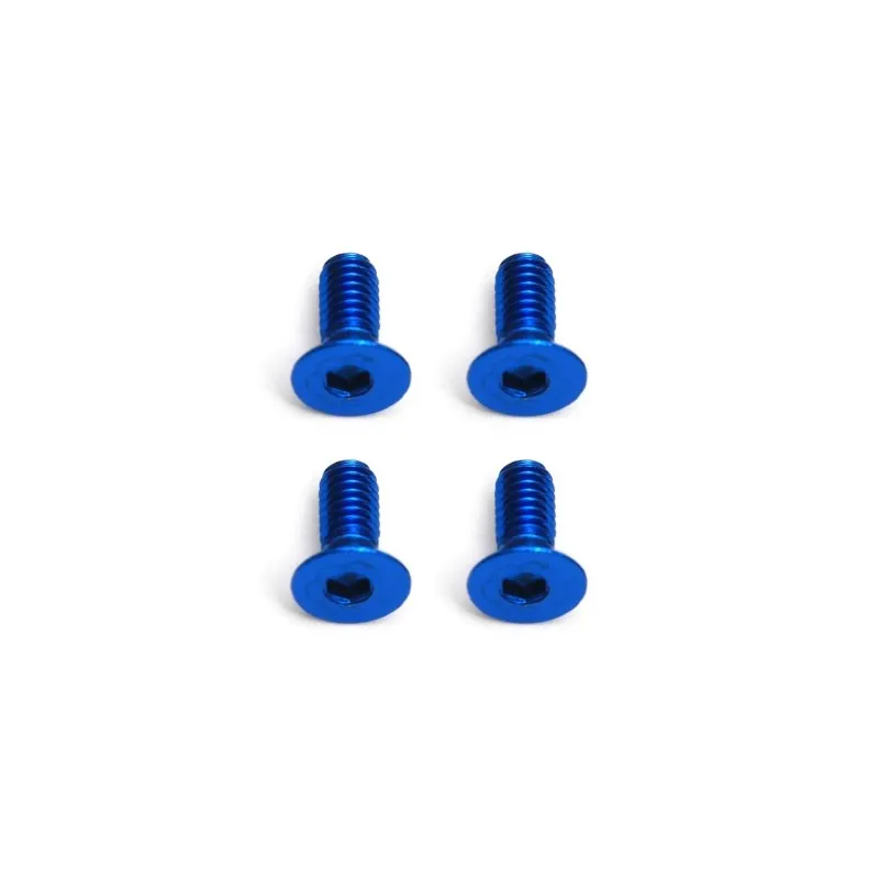 Skruv alu FT M2,5x6 FHCS blå (4)