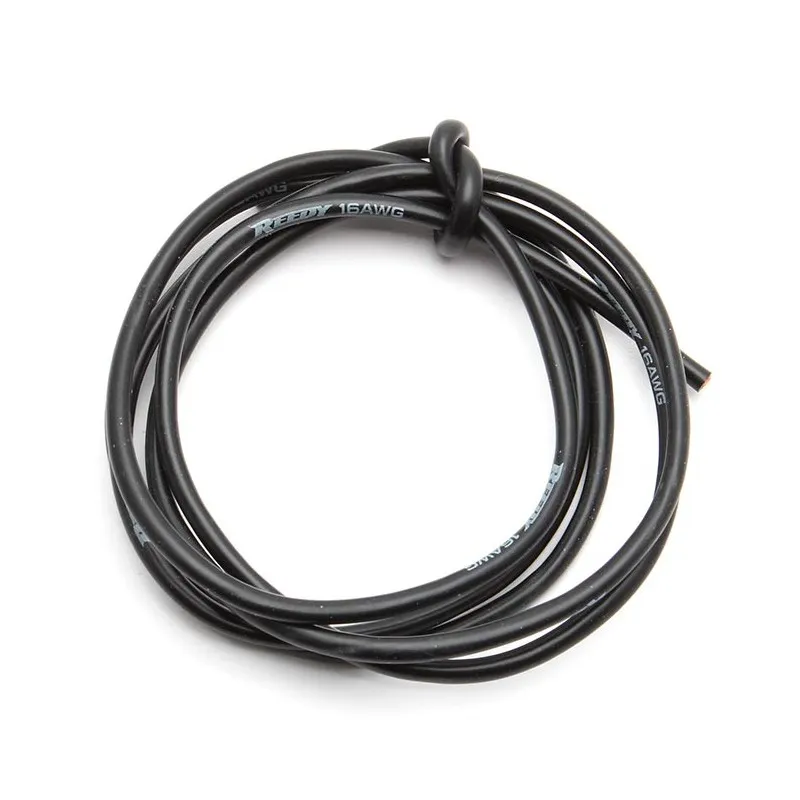 Pro Silikone kabel, 16AWG (2,7mm) svart, 1M