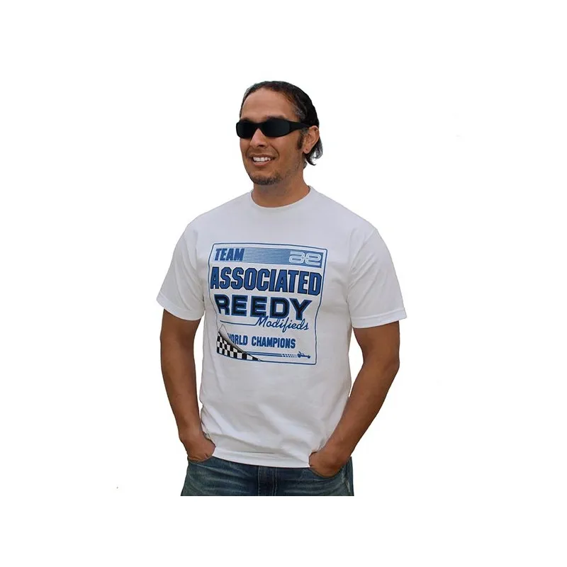 Team Associated T-shirt Retro vit, small