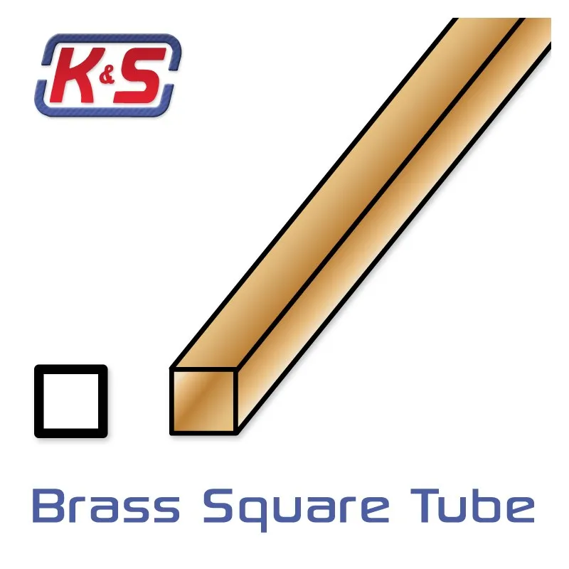 Mässingsrör Fyrkant 6.35x6.35x305mm (1/4'')