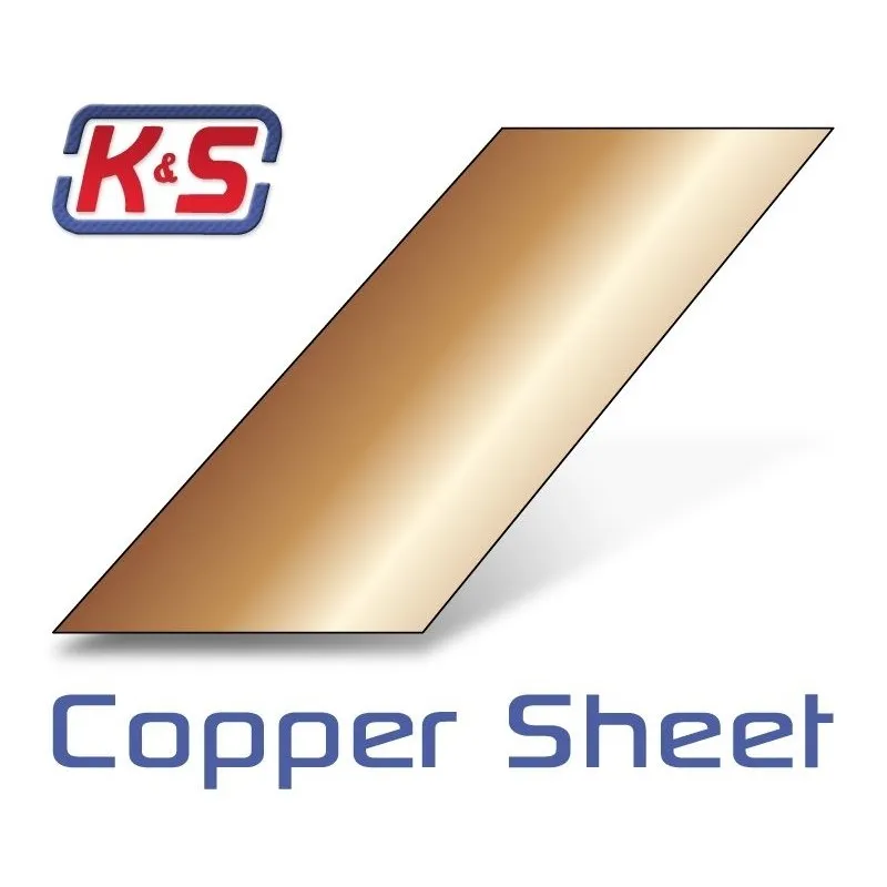 Kopparplåt 250x100x0.62mm