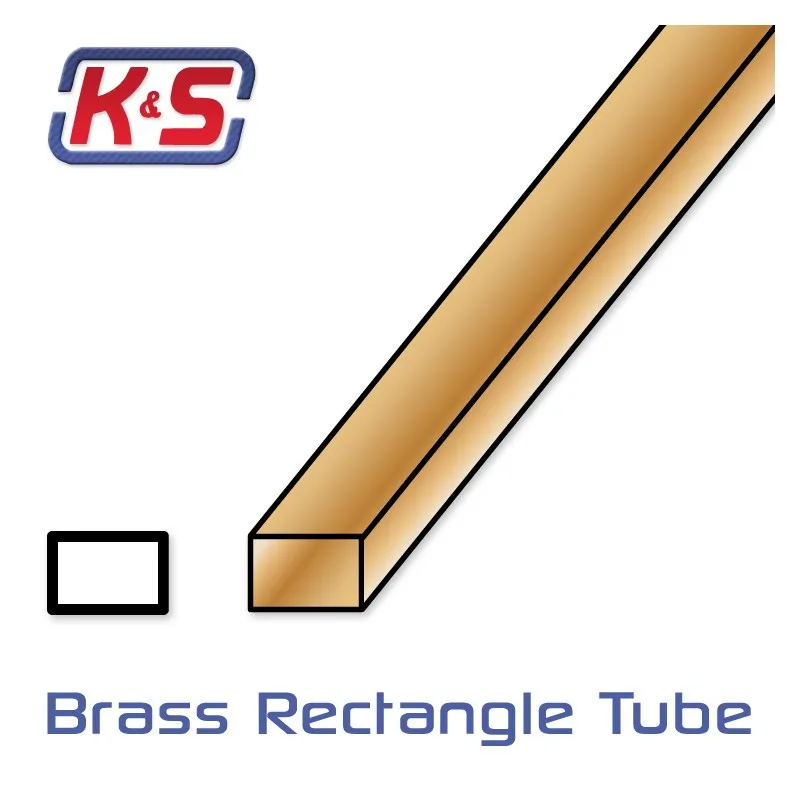 Mässingsrör Fyrkant 4.8x9.5x305mm (3/16x3/8'')