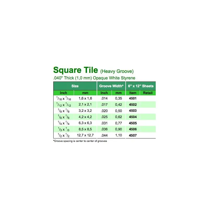 Plattor 1x0x300mm 4.2x4.2 mm - 2