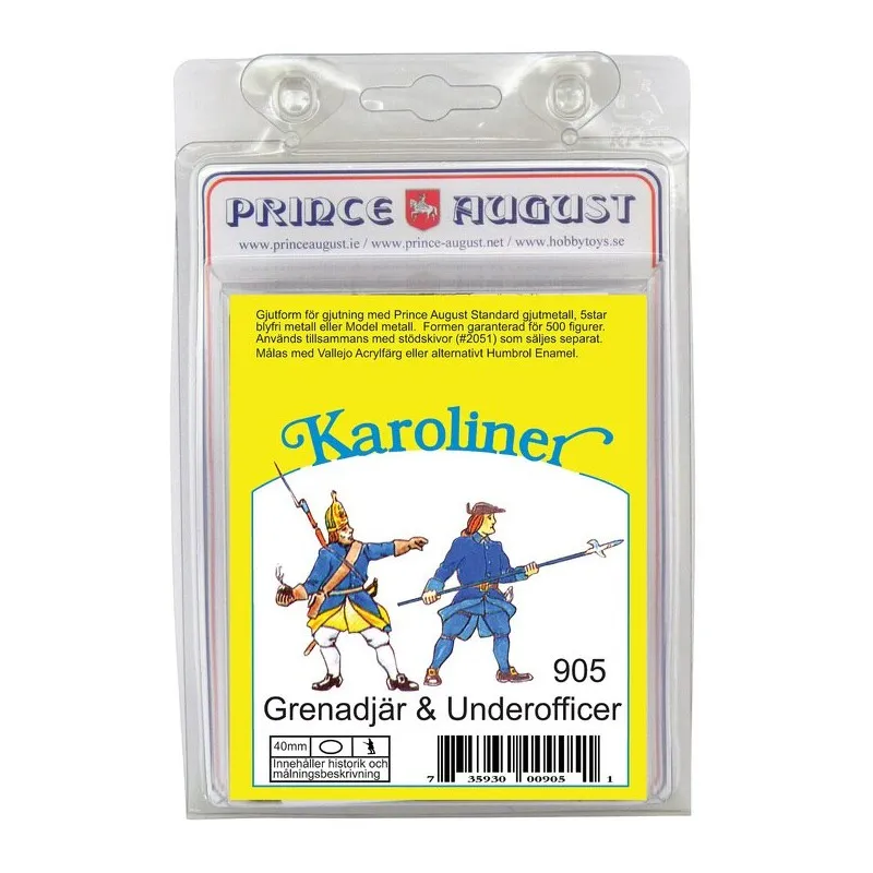 Karoliner Grenadier and Underofficer 40mm Scale Mould
