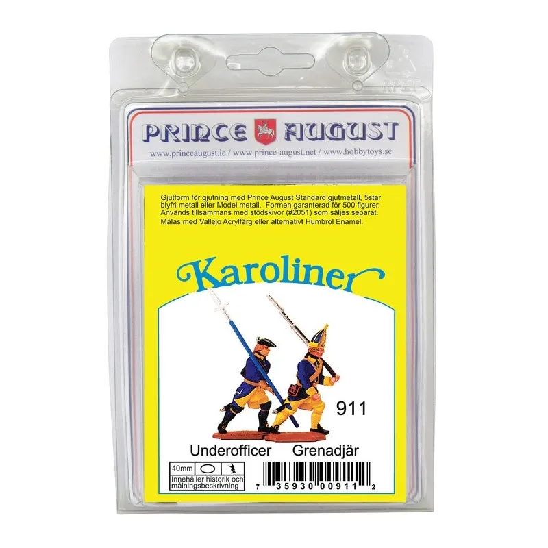 Karoliner Underofficer and Grenadier 40mm Scale Mould