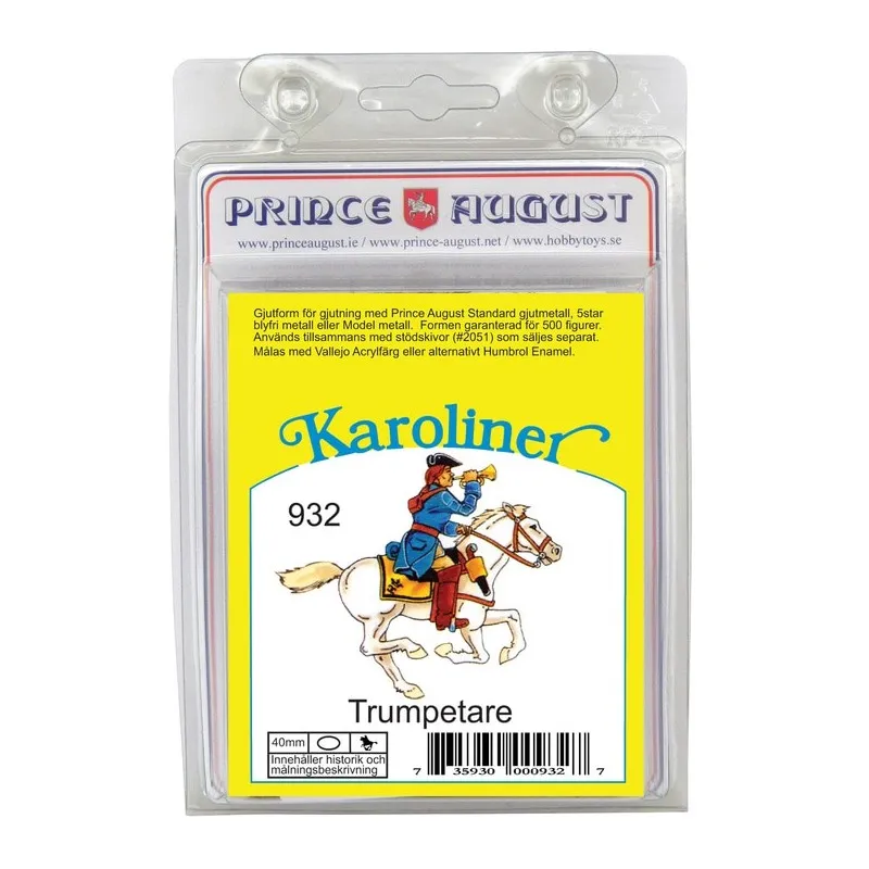 Karoliner Cavalry Trumpeter 40mm Scale Mould