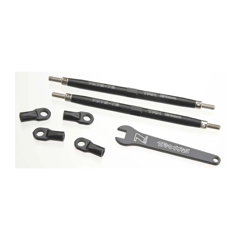 Turnbuckle Toe-In Bak 124mm Komplett Aluminium Svart (2)