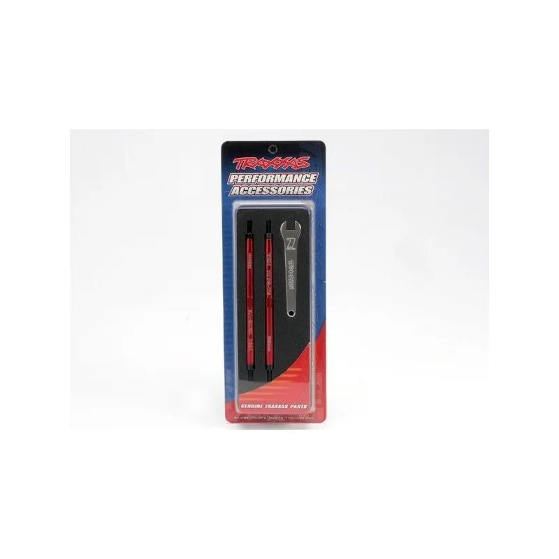 Turnbuckles Komplett Styrning/Toe In Alu. 128mm Röd (2)