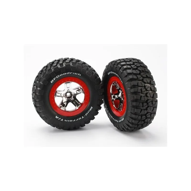 Däck & Fälg BFGoodrich/SCT Krom-Röd 2WD Fram (2)