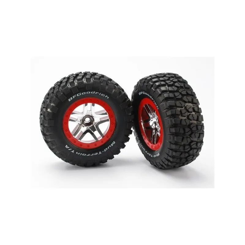 Däck & Fälg BFGoodrich/S-Spoke Krom-Röd 2WD Fram (2)