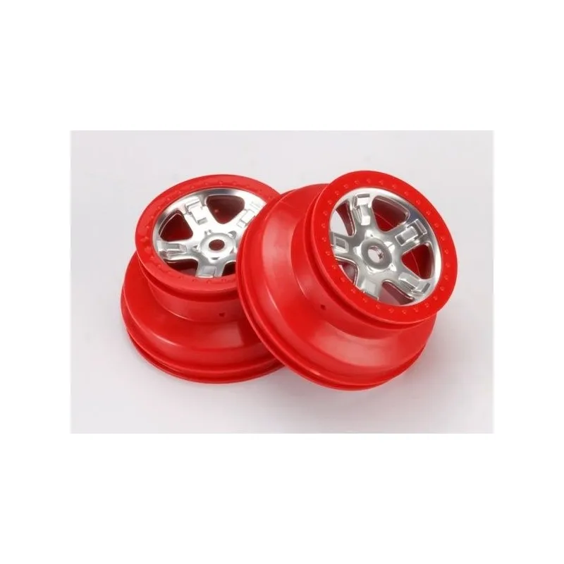 Fälgar SCT Matt Krom-Röd (14mm) 2.2/3.0