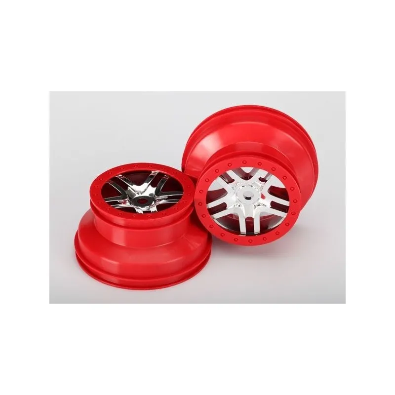 Fälg Split-Spoke Krom-Röd (14mm) 2.2/3.0