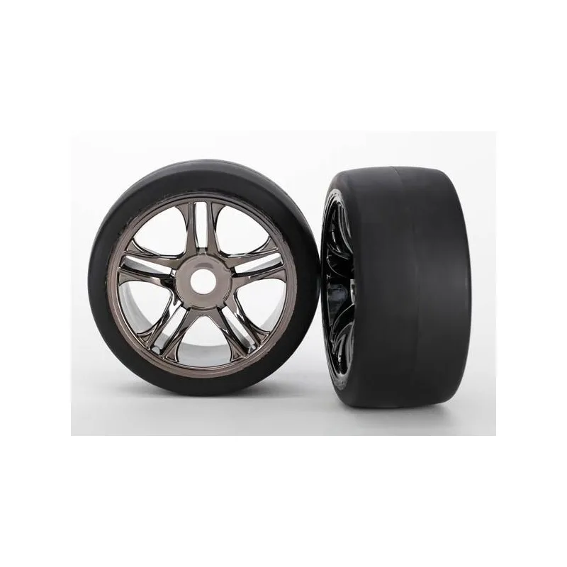 Däck & Fälg Slicks S1/S-Spoke Svart Krom Fram (2) XO-1