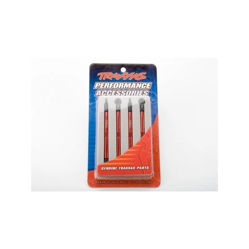 Toe-links alum röd 4st