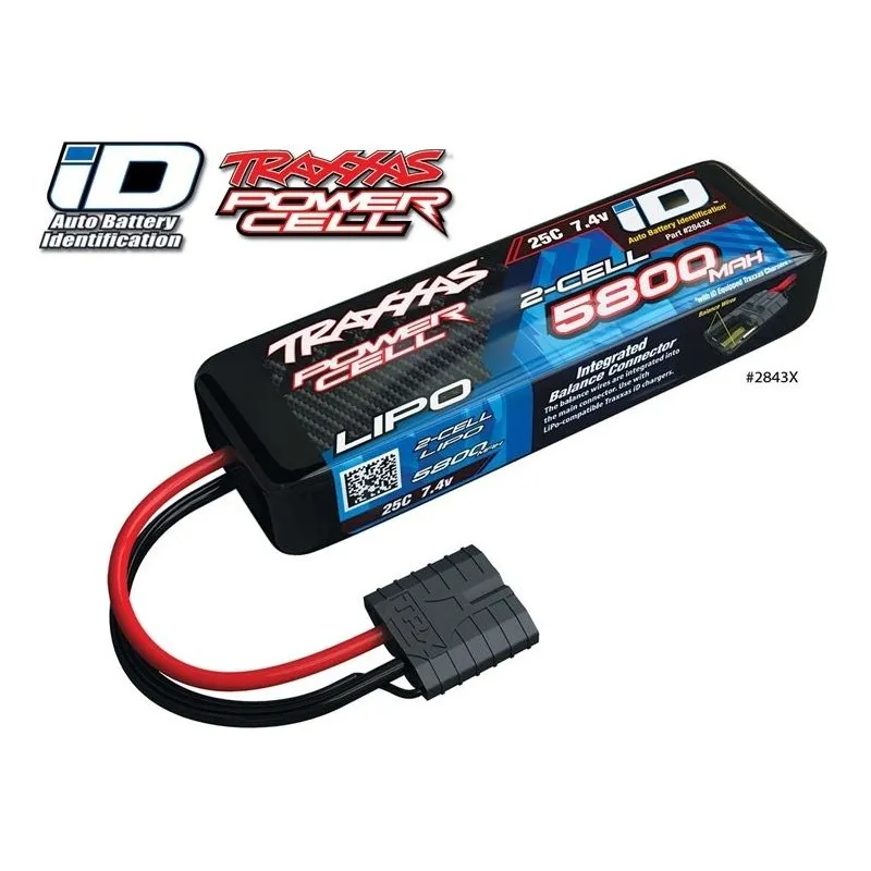 Li-Po Batteri 2S 7,4V 5800mAh 25C iD-kontakt