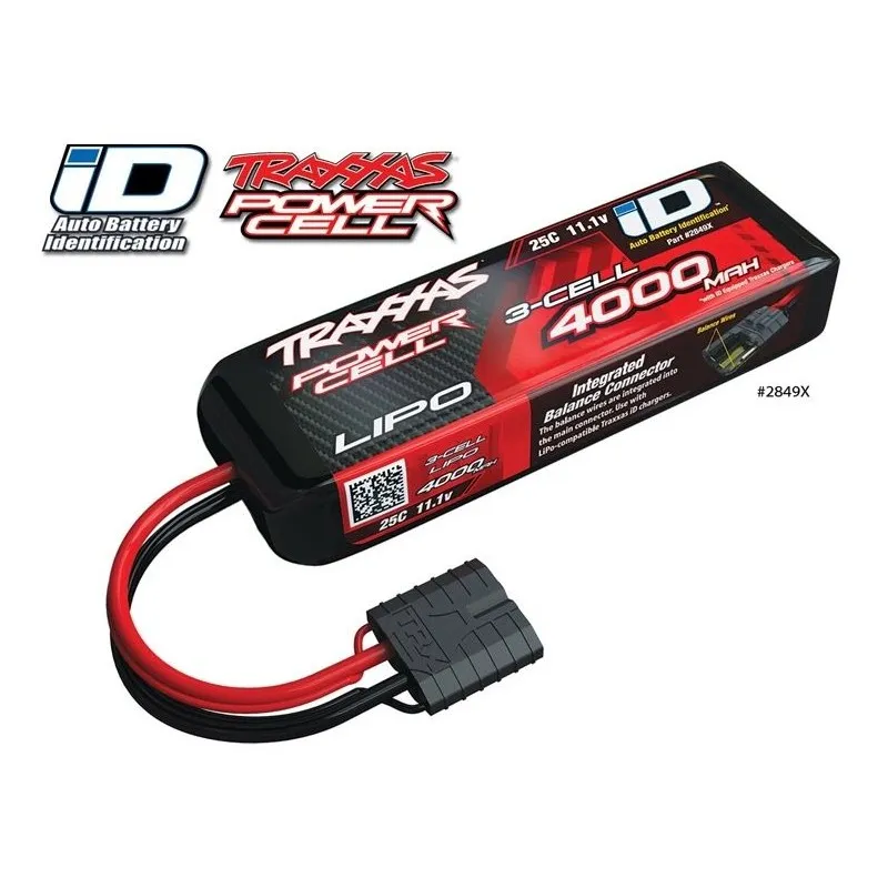 Li-Po Batteri 3S 11,1V 4000mAh 25C iD-kontakt