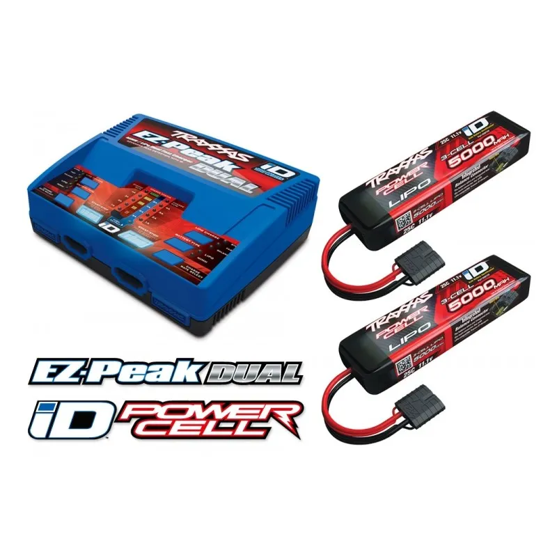 Laddare EZ-Peak Dual 8A och 2 x 3S 5000mAh Batteri Combo