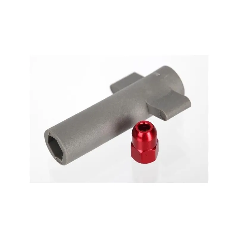 Mutter till Antennrörsfäste Röd