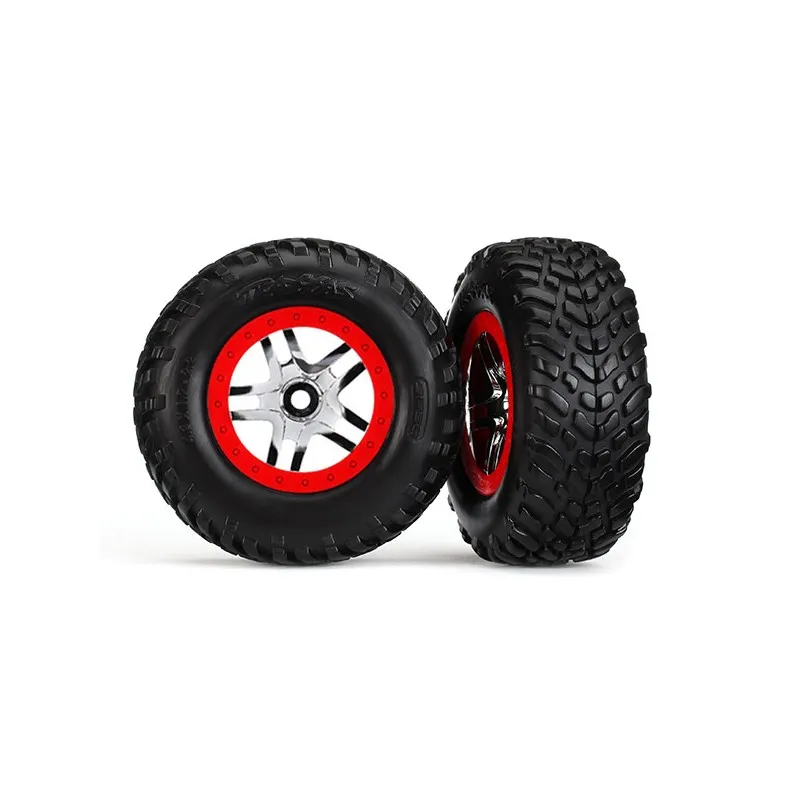 Däck & Fälg SCT/S-Spoke Krom-Röd 4WD/2WD Bak TSM (2)