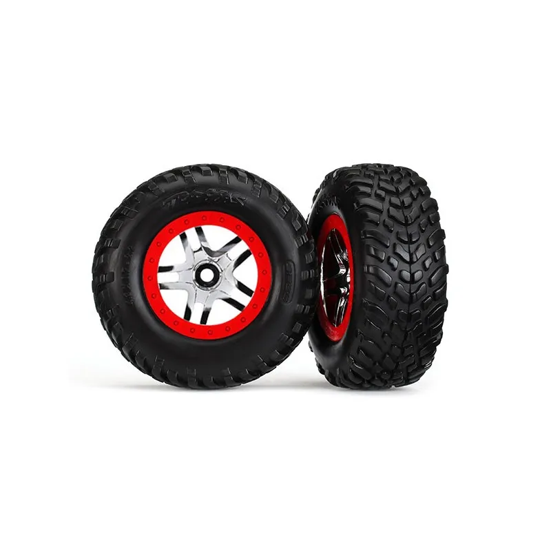 Däck & Fälg SCT S1/S-Spoke Krom-Röd 4WD/2WD Bak TSM (2)