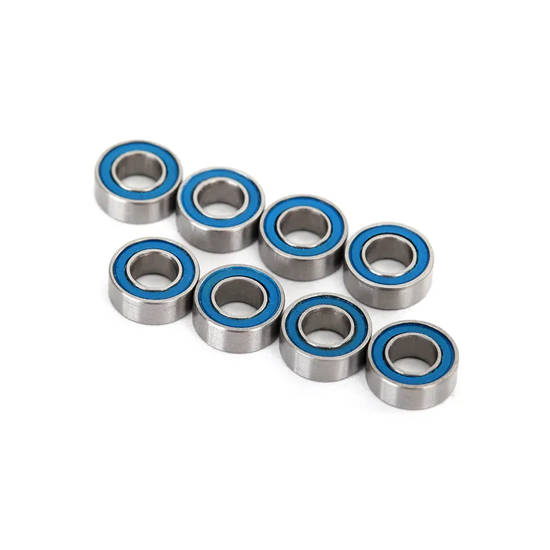 Kullager 4x8x3mm Gummitätat Blå (8)